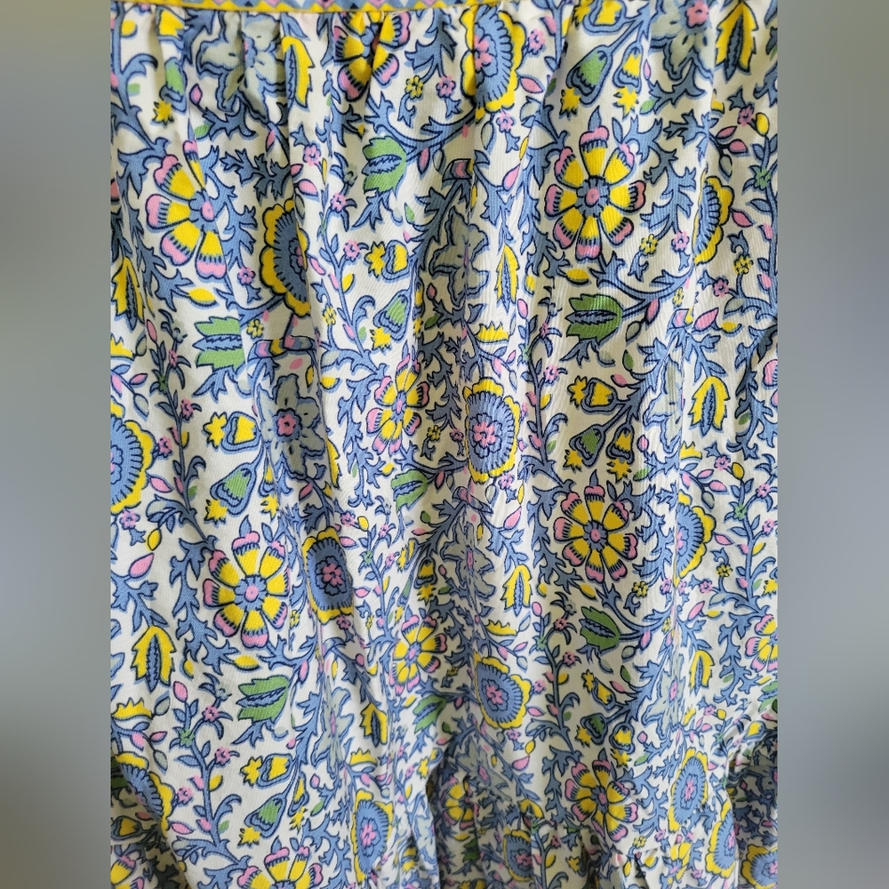 Boden Blue, Yellow and White Floral Tiered Maxi Skirt - Picture 3 of 7